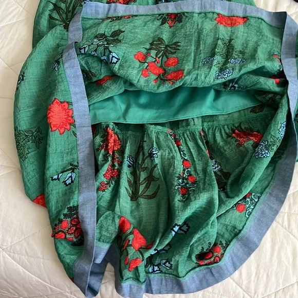 THML Magdalena Green Floral Print Midi Dress small - Picture 12 of 16